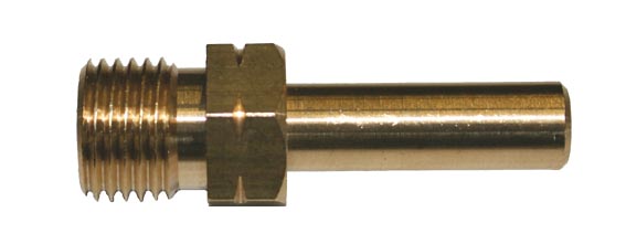 Gewindestutzen mit Rohranschluss