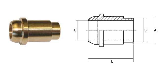 Lötstutzen aus Messing Lötstutzen aus Messing